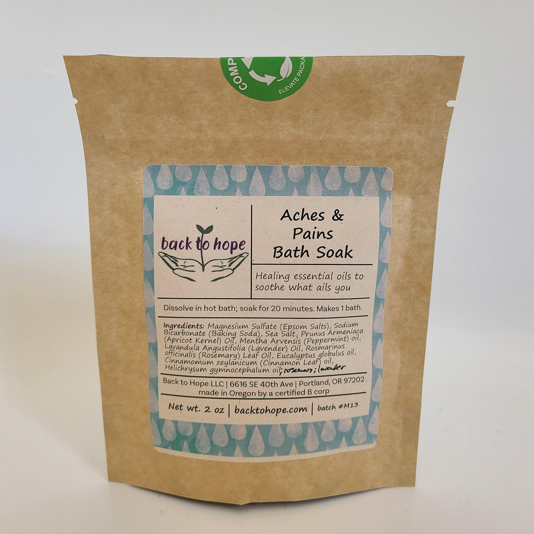 Aches and Pains Soaking Salts - Back To Hope