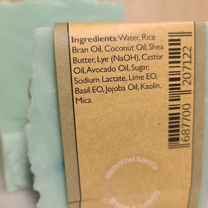 Basil-Lime Soap - Essential Oils Only - Back To Hope