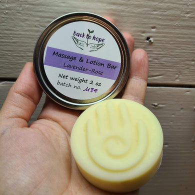Massage and Lotion Bar - Back To Hope