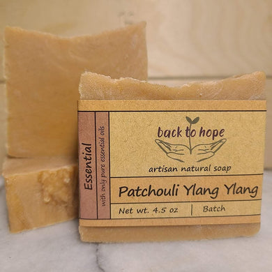 Patchouli Ylang Ylang Soap - Essential Oils Only - Back To Hope